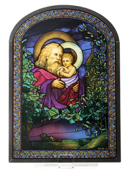 Art Glass Christmas Eve by Tiffany Hanging Sculpture
